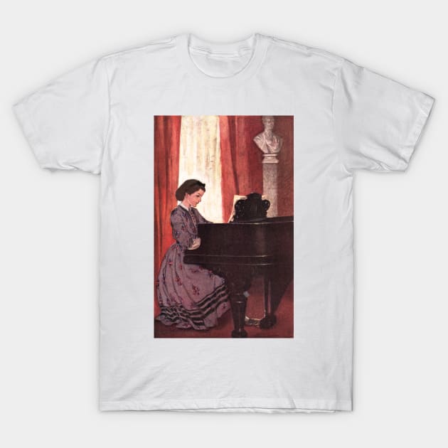 Jessie Willcox Smith - Little Women - Beth at the Piano T-Shirt by vintage-art